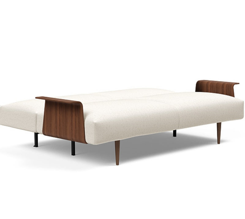 Frode Dark Styletto Sofa Bed Walnut Arms