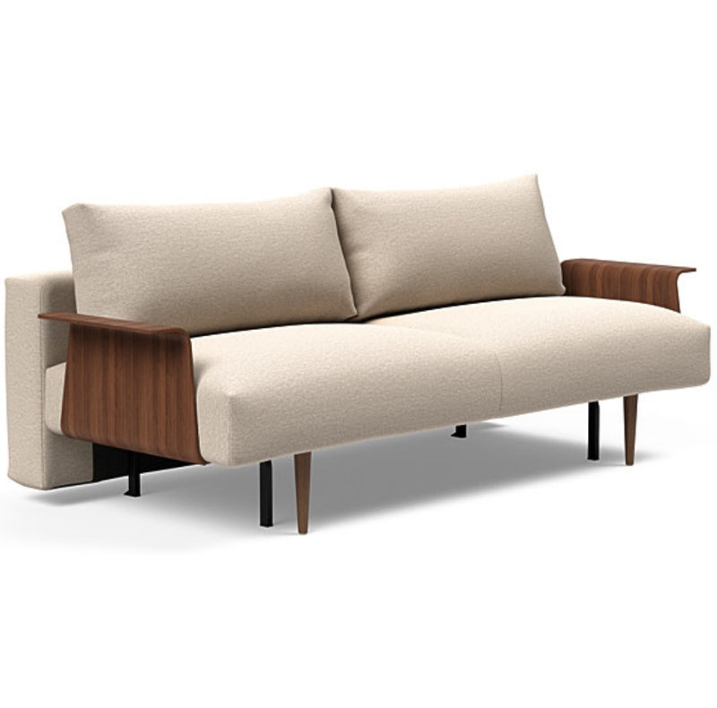 Frode Dark Styletto Sofa Bed Walnut Arms