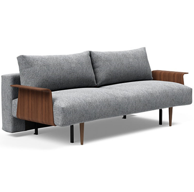 Frode Dark Styletto Sofa Bed Walnut Arms