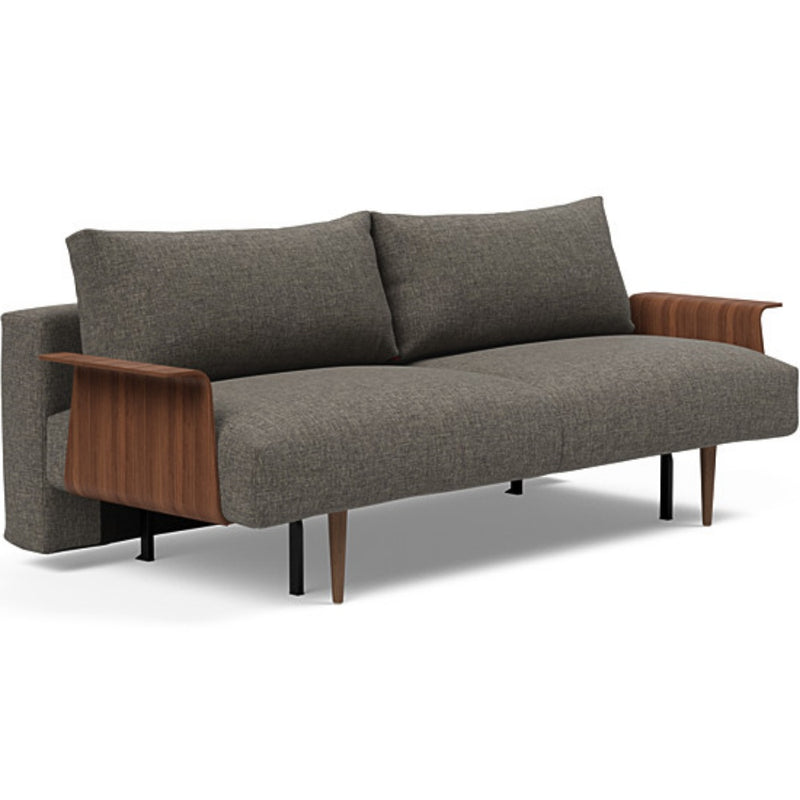 Frode Dark Styletto Sofa Bed Walnut Arms