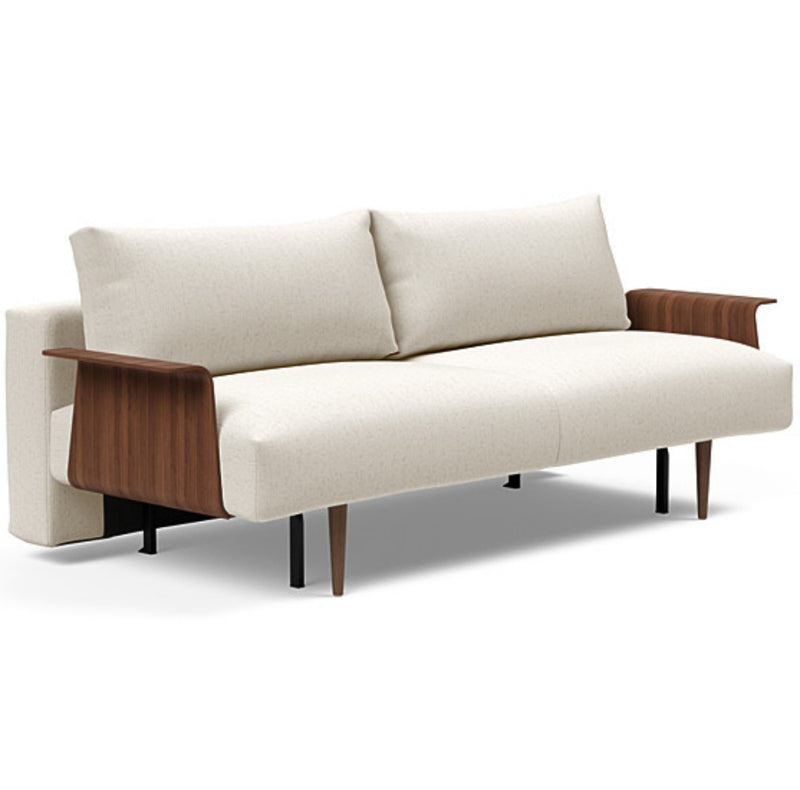 Frode Dark Styletto Sofa Bed Walnut Arms