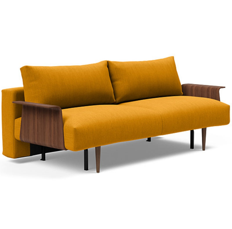 Frode Dark Styletto Sofa Bed Walnut Arms