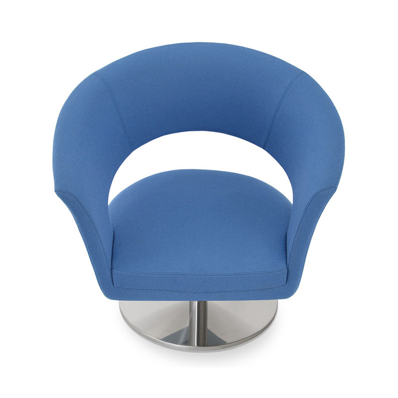 Buy Curvy Wide Round Swivel Base Lounge Chair | 212Concept