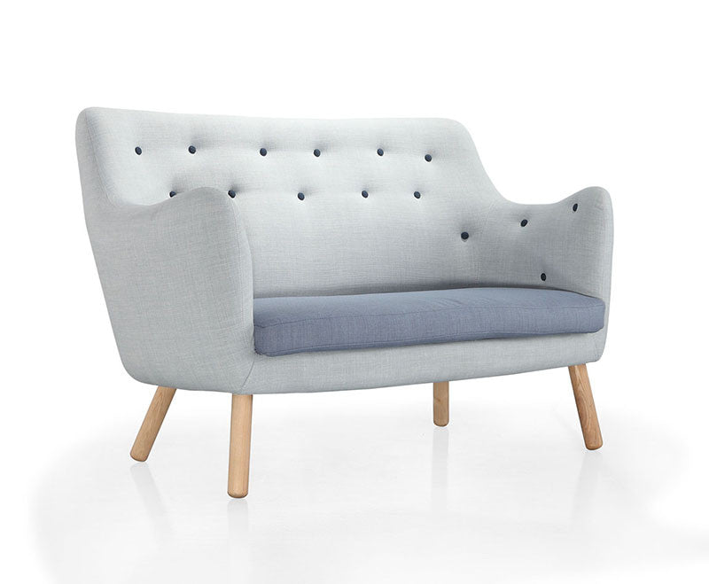 Buy Button Tufting Wood Legged Loveseat For Small Living Spaces | 212Concept