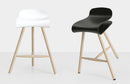 Buy S Shaped Solid Wood Legged Counter Stool | 212Concept