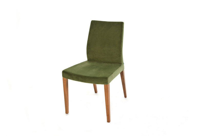 Side Chair in Green Fabric 