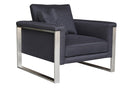 Boston modern armchair in black pepper