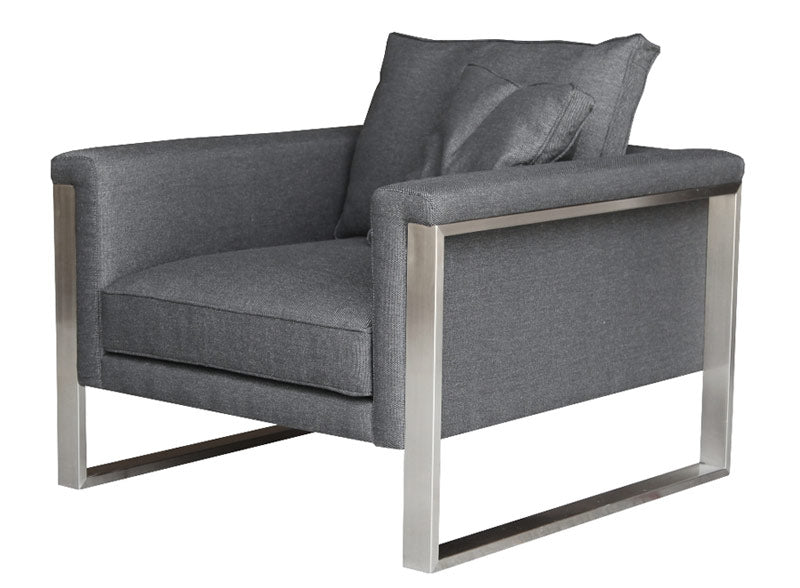 Boston modern armchair side view