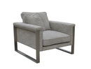 Modern Sleek Boston Armchair Coffee Tweed Cotton