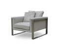 Modern Sleek Boston Armchair Bone PPM Leatherette