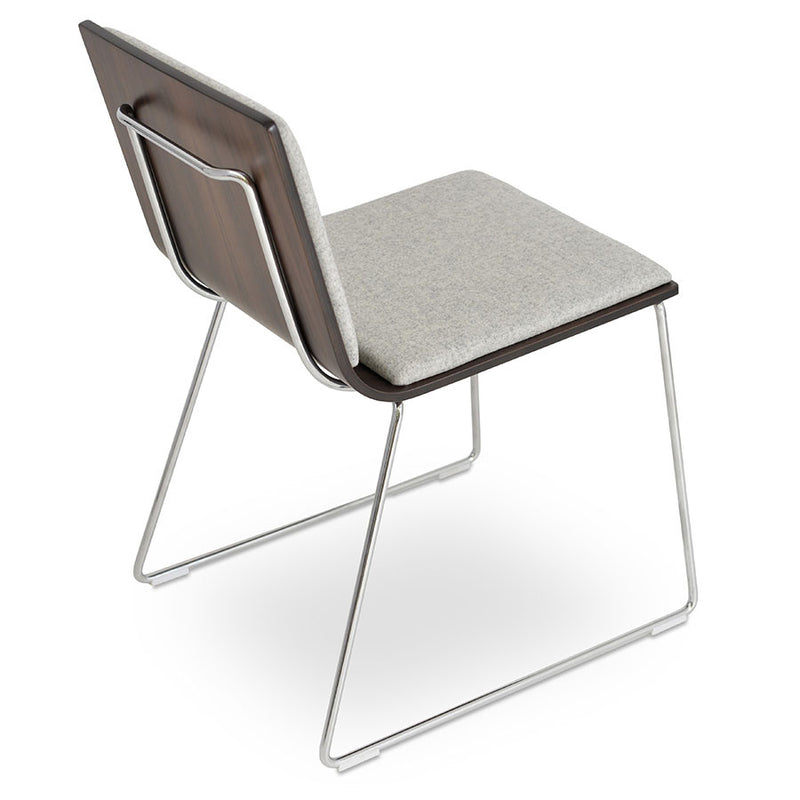 Buy Wood Shell Commercial Sled Base Corona Chair | 212Concept