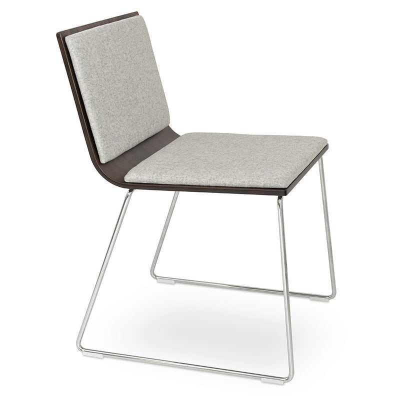 Buy Wood Shell Commercial Sled Base Corona Chair | 212Concept