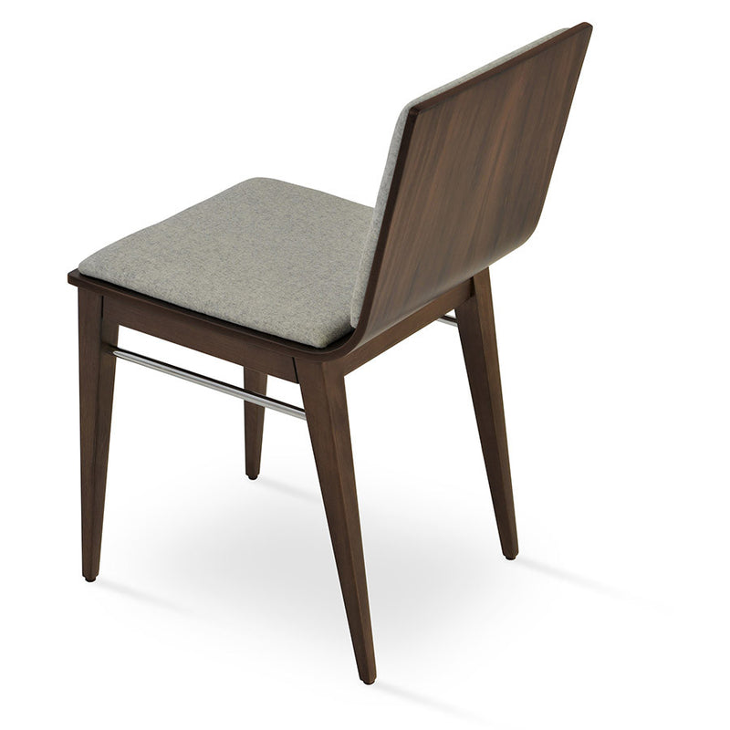 Buy Plywood Shell Restaurant Chair With Leather Seatpad | 212Concept
