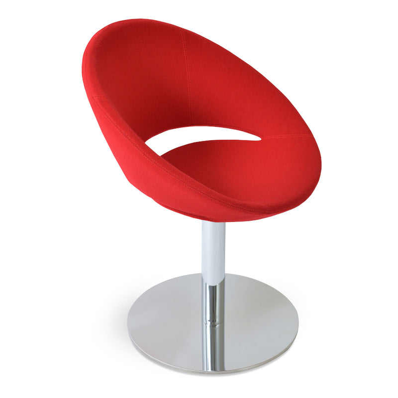 Crescent Round Swivel Chair