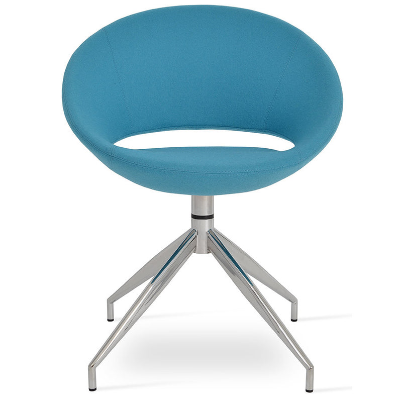 Buy Ample Seat Swivel Base Curvy Crescent Spider Chair | 212Concept