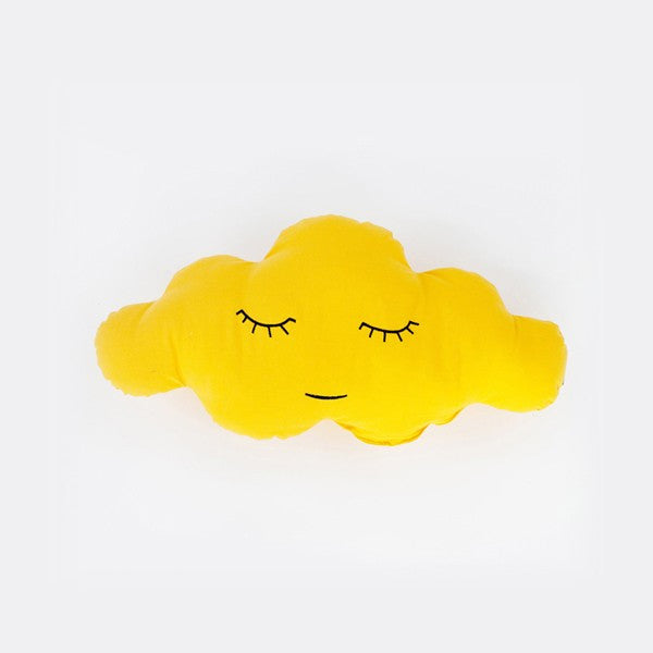 Modern Cloud Shaped Yellow Cotton Pillow | 212Concept