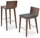 Buy Walnut Wood Frame Corona Stool With Seatpad | 212Concept