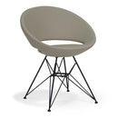 Crescent Bone leatherette with black tower base option