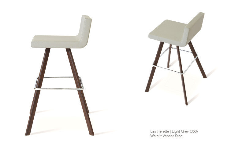 Shop For Leather Upholstered Wooden Dallas Sword Barstool | 212Concept