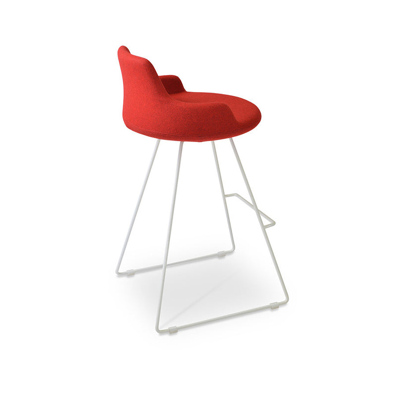 Buy Ample Round Seat Sled Base Modern Stool | 212Concept