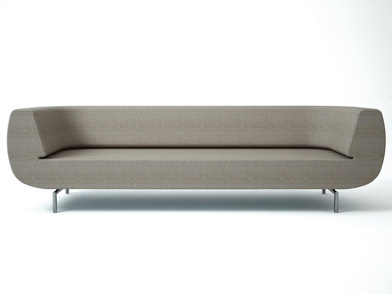 Durgu Modern Three Seater Sofa In Light grey fabric