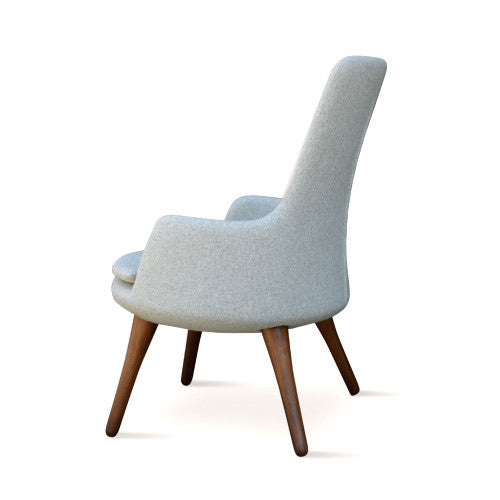 Buy Round High Back Wood Legged Lounge Chair | 212Concept