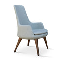 Dervish High Back Wood Lounge Chair