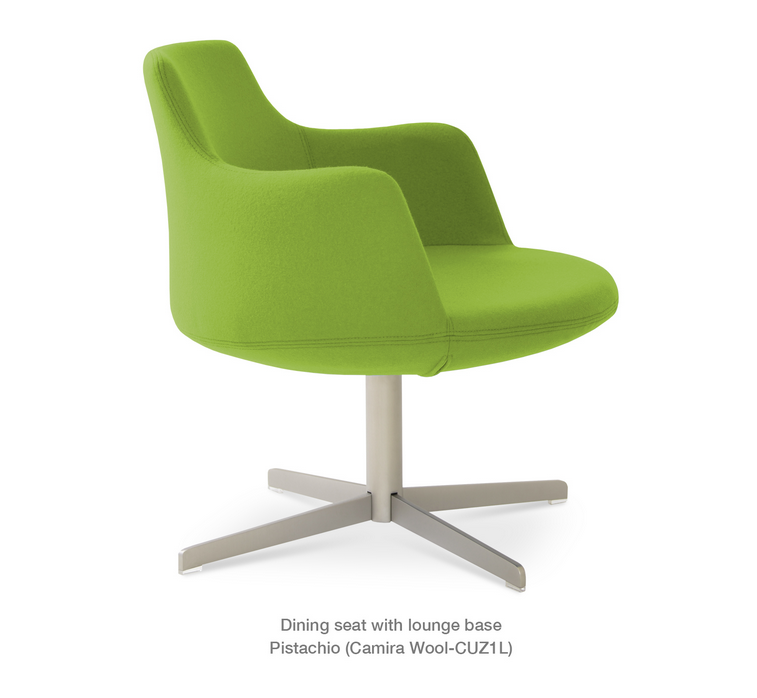Buy Round Spaciuos Pedestal Swivel Lounge Chair | 212Concept