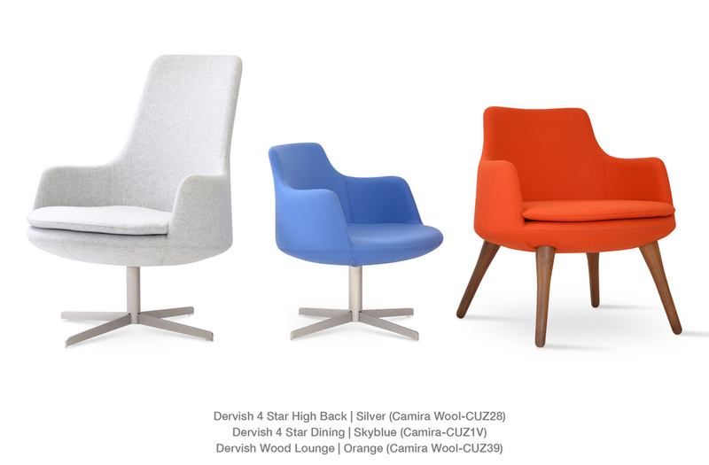 Buy Round Wide Wood Legged Lounge Chair | 212Concept