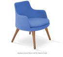 Buy Round Wide Wood Legged Lounge Chair | 212Concept