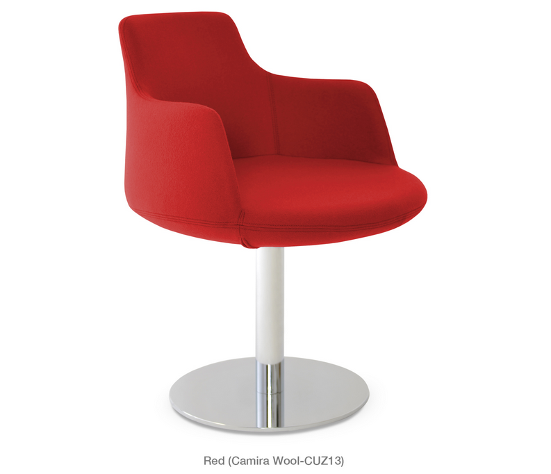 Buy Round Wide Seat Chair With Round Swivel Base | 212Concept