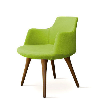 Buy Solid Beech Four-Leg Base Upholstered Armchair | 212Concept