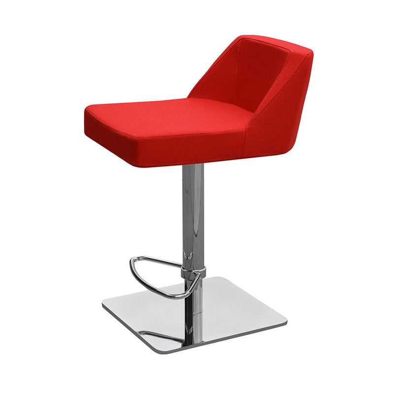 Buy Swivel with Gas Piston Red Leather Stool | 212Concept