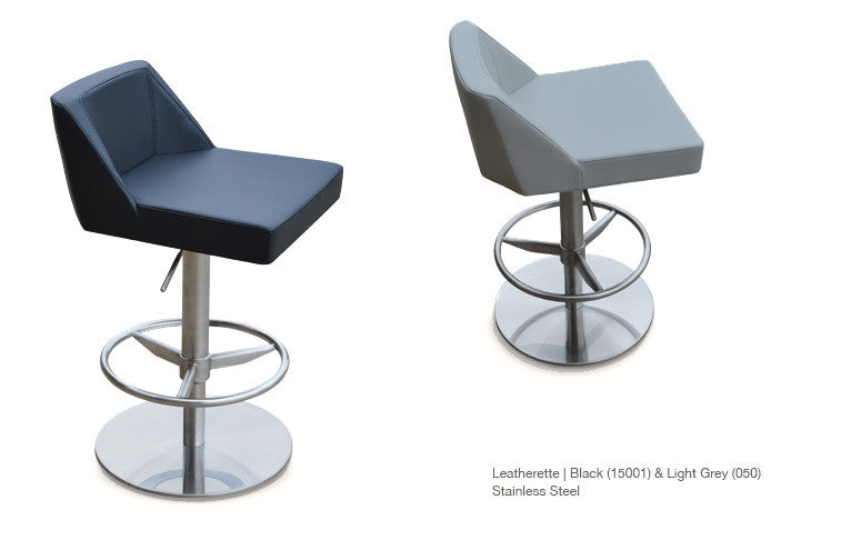 Buy Swivel with Gas Piston Leather Stool | 212Concept