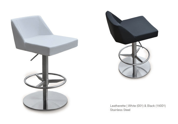 Buy Swivel with Gas Piston Leather Stool | 212Concept