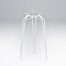 Diamond modern barstool with white legs