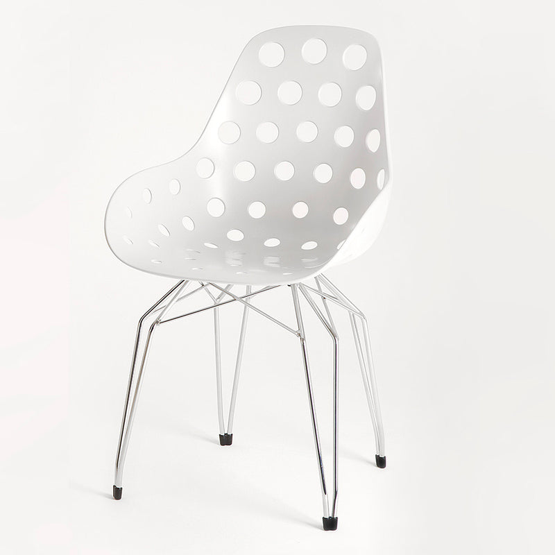 White Shell Diamond Dimple Armchair | 212Concept