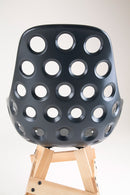 Modern Icon Dimple Armchair Black Shell Back View | 212Concept