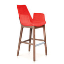 Buy Eiffel Wood Arm Stool Red Fabric | 212Concept