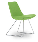 Modern Eiffel wire chair in pistachio wool