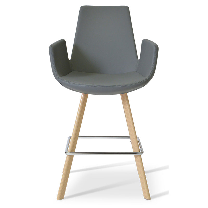 y Wood Veneer Dowel Legged Eiffel Armstool | 212Concept