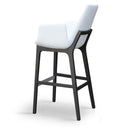 Buy Eiffel Wood Arm Stool White Leatherette | 212Concept