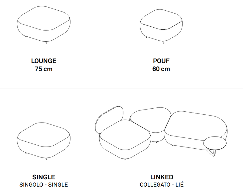 Code Out - Backrest for Round Pouf CD 60RO