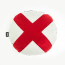 modern red and black throw pillow