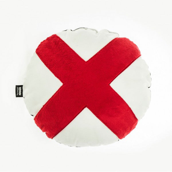 modern red and black throw pillow