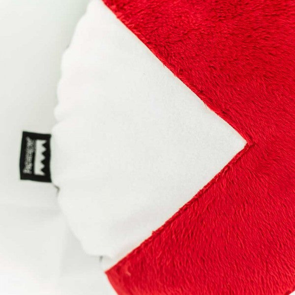 Large modern pillow red and white