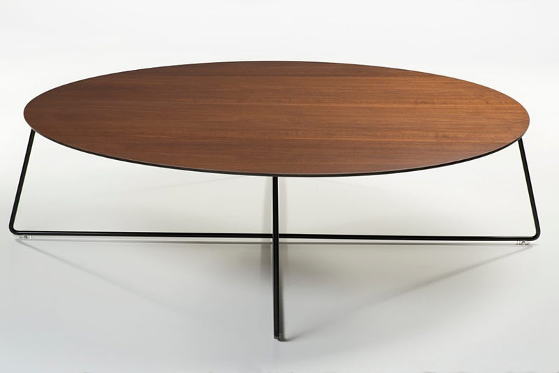 Buy Modern Oval Wooden Fly Coffee Table Metal Base | 212Concept