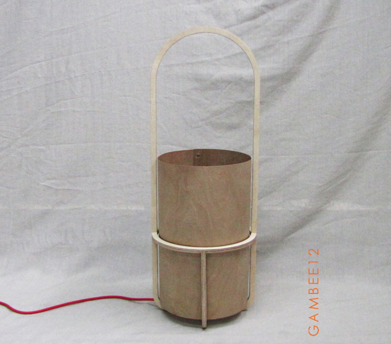 Buy Thin Translucent Plywood Cylinder Shaped Floor Light | 212Concept