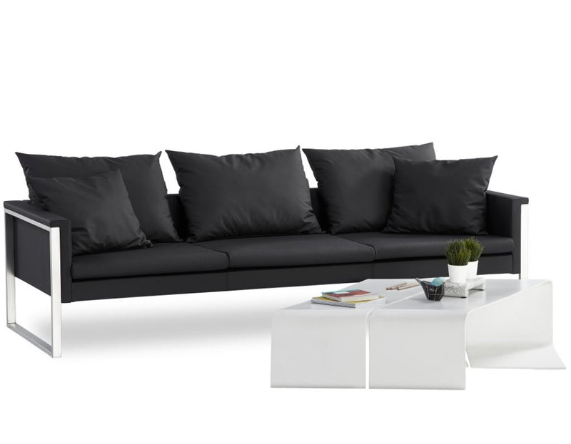 Buy Black Leather Go Large Triple Sofa B & T Design | 212Concept