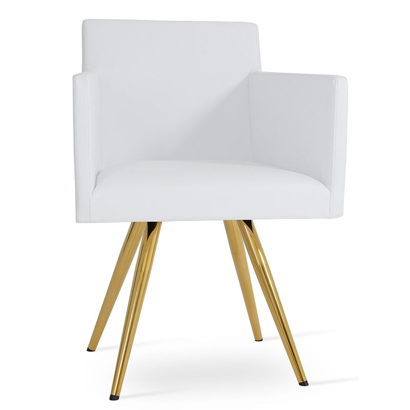 Buy Box Shaped Contemporary Harput Star Gold Legged Armchair | 212Concept